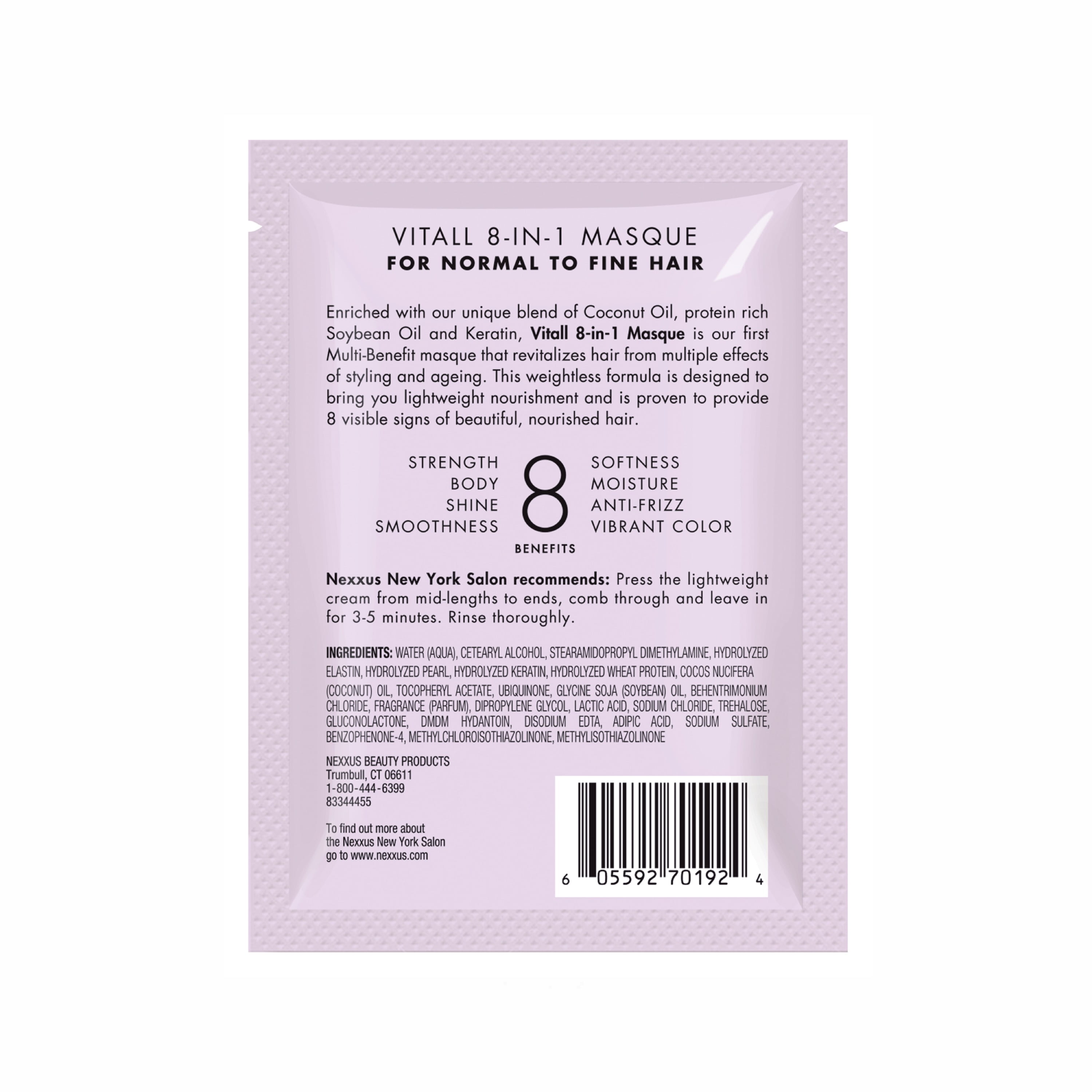 Nexxus Vitall 8 in 1 Rejuvenating Masque 1.5 Oz for sale online