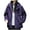 Purple, variant on Womens Rain Jacket Plus Size Outdoor Waterproof Windbreaker Workout Hoodies Oversized Zip Up Raincoat with Pocket Coat Retro Hooded Spring Fall Youth Loose Casual Jacket