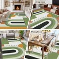 thumbnail image 6 of 8x10 Washable Area Rug, Mid-Century Modern Non-Slip Extra Large Rectangle Rug for Living Room Bedroom, Art Geometric Abstract Green Indoor Floor Mat for Home Decor, 6 of 9