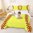 thumbnail image 3 of Erosebridal Baseball Softball Full Size Comforter Sets for Kids, Sport Game Bedding Sets, 1 Comforter and 2 Pillowcases, 3 of 6