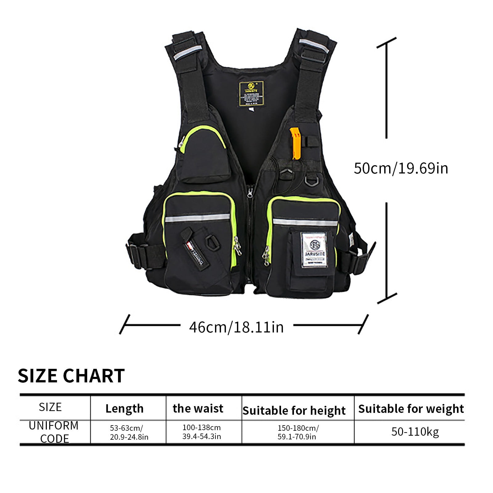 Ziloco Life Jacket Clearance sale Multi-Pocket Adult Life Jacket for Outdoor Fishing, Rowing Sports Vests