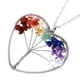 thumbnail image 4 of Collar de árbol de la vida, cadena completa de 7 chakras, grava, aleación de Zinc, corazón de melocotón, accesorios para mujer, 4 of 5