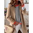 thumbnail image 3 of Womens Sweaters Long Sleeve Crew Neck Color Block Striped Casual Knitted Pullover Tops Black & Red M, 3 of 7