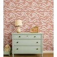 thumbnail image 2 of S4Sassy Self-Stick Decorative Wallpaper For Kids Room, Wavy Ocean Swirls Wall Paper, Textured Vinyl Waterproof Contact Paper, Orange, 25"x360" Removable Wall Covering For Baby Room, Playroom, 2 of 9