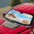 thumbnail image 5 of HUIACONG Sea Turtle Print Car Windshield Sun Shade UV Reflective Foldable Car Foldable Visor for Most Cars Universal Windshield Most Sedans SUV Truck, 5 of 7
