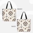 thumbnail image 3 of Vsdgher Anchor with Rope print Tote Bag for Women Shoulder Bag with Zipper Large Shoulder Bag Handle Handbag Portable Washable for Travel, Work, 3 of 8