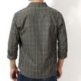 thumbnail image 6 of Fashion Plus Size Long Sleeve Shirts for Mens Casual Button Tops Short Sleeve Plaid Shirt Hooded Blouse Clearance Under 5$!, 6 of 8