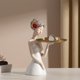 thumbnail image 4 of Estatua de resina para , bandeja de almacenamiento, , decoración de escritorio, llaves, de dulces, soporte para pendientes de joyería blanco Soledad Bandeja de almacenamiento de estatuas, 4 of 10
