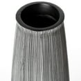 thumbnail image 6 of Decorative Modern Round Table Centerpiece Flower Vase with Gray Striped Design, 6 of 8