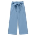 thumbnail image 6 of SGMVNU Girls Casual Pants For Everyday Wear Elastic Waist Long With Drawstring And Side Pockets Comfortable School Outdoor Play For Ages 6-14 Casual Pants(Size 13-14 Years,Sky Blue), 6 of 8