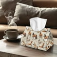 thumbnail image 4 of SEANATIVE Western Horse Tissue Box Cover Rectangle Tissue Box Holder Tissue Holder PU Leather for Kitchen Decorative Tissue Box Cover Organizer for Tabletop, Bathroom, Car, Living Room, 4 of 7
