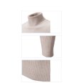 thumbnail image 4 of ibuvkizy Mens Turtleneck Sweaters!Men's Knitwear Turtleneck Vintage Round Neck Solid Color Elastic Pullover Fleecing Trend Sweater Coat Beige,L, 4 of 4