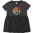 thumbnail image 3 of Inktastic Scuba Diver Retro Sunset Diving Girls Baby Dress, 3 of 5