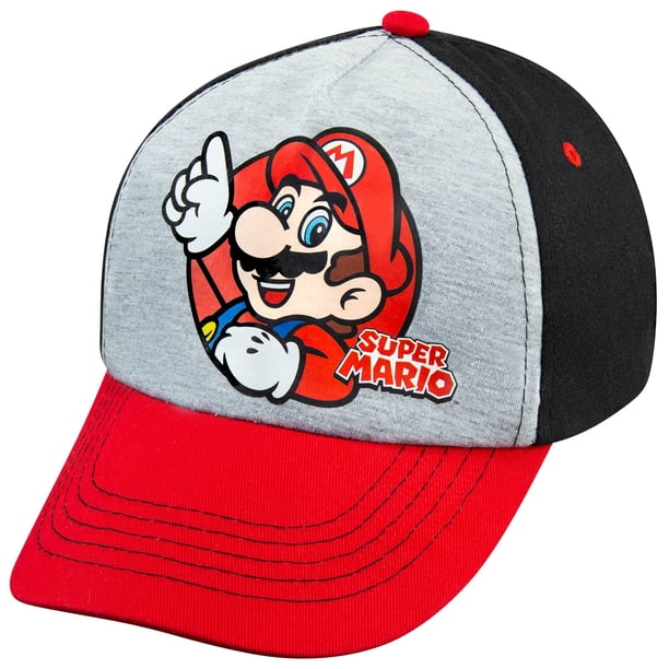Gorra de béisbol Nintendo Super Mario Boys de 4 a 12 años, 100% algodón