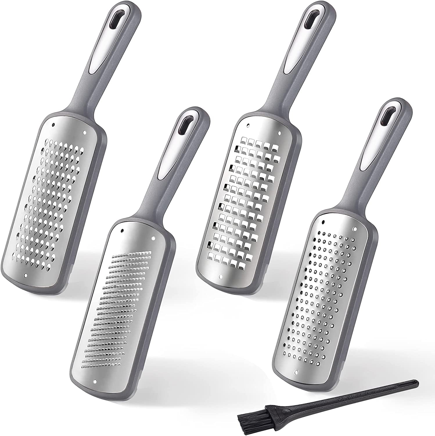 Cheese Grater, Set of 4 Stainless Steel Lemon Zester, Multipurpose