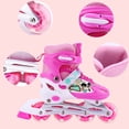 thumbnail image 3 of Patines en línea ajustables para niños Juego de patines de ruedas iluminados con, 3 of 8