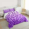thumbnail image 3 of Feelyou Purple Cheetah Print Twin Comforter Sets, Glitter Polkadots Bedding Set, 2 Pieces, 3 of 8