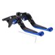 thumbnail image 1 of Palancas de freno y embrague largas y cortas para Yamaha YZF R1 2002-2003, palanca de freno ajustable de motocicleta, aleación de aluminio, mango negro con extremo azul, 1 juego, 1 of 1