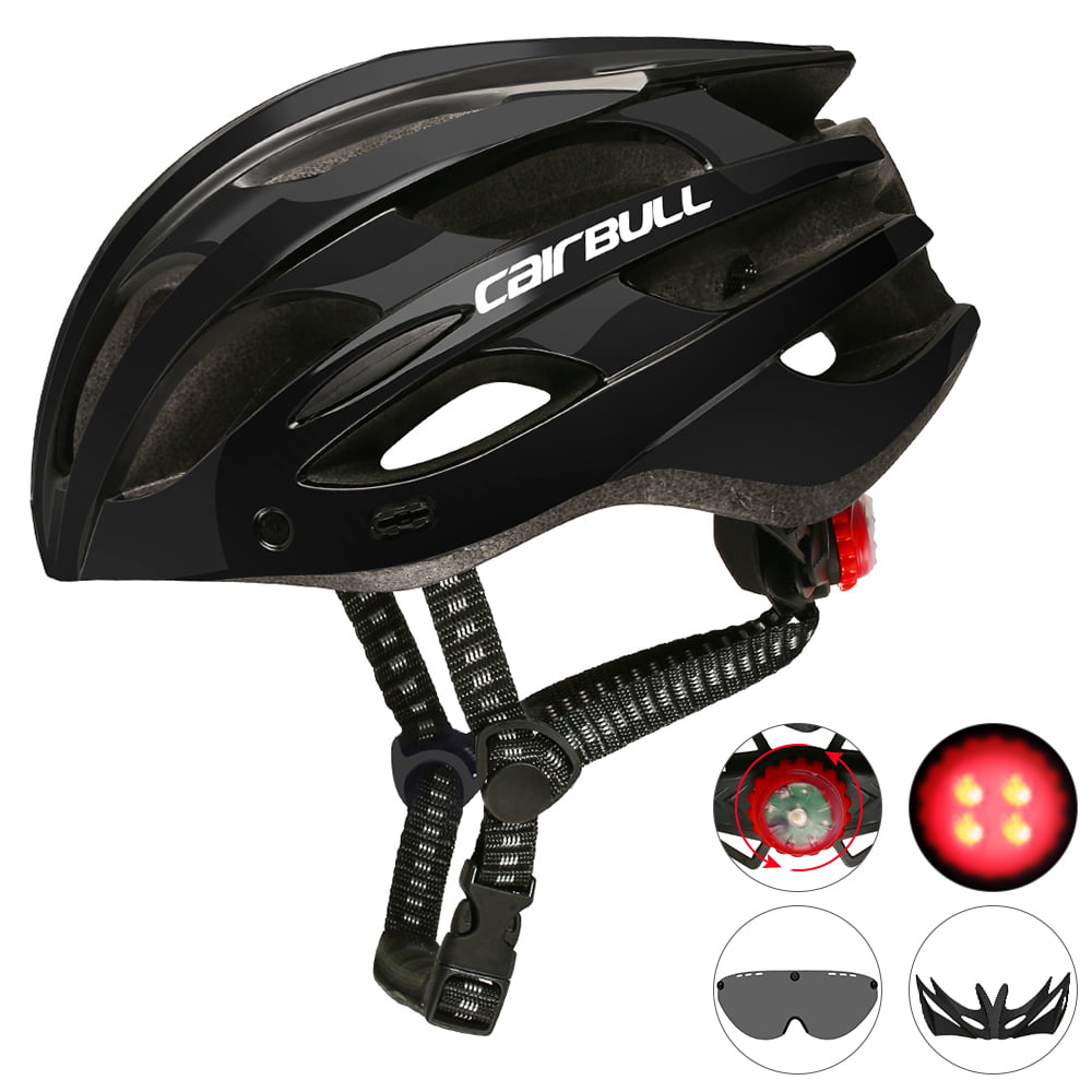 Adults Cycling Helmet Road Mountain Bike with Rear Light Goggles Ultralight MTB 