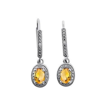 Rylos Diamond Citrine Earrings In 14k White Gold November Birthstone Color Stone Halo Designer Er7026ctw B Rylos Diamond Citrine Earrings In 14k White Gold November Birthstone Color Stone Halo Designer Er7026ctw B