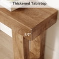 thumbnail image 3 of Rustic Farmhouse Console Table, 63" Solid Wood Entryway Sofa Table, Natural Oak Finish Industrial Hallway Table, 3 of 5