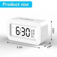 thumbnail image 2 of VOLIVO Square Digital Alarm Clock Mini USB Charging Bedside Clock, Large Display Night Light Snooze Temperature Clock for Bedroom Office Living Room, 2 of 6