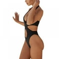 thumbnail image 5 of UP TO 15% OFF! Ladies One-Piece Swimsuits, Womens Sexy Swimwear Beach Sea Dating Bikini High Cut Bathing Suit, Black, L, 5 of 11