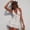 White, variant on Sexy Women Plunge V 3 Piece Bikini Set,Textured Halter Cheeky Low Rise Swimsuit Cover Up Skirt,Going Out Beach Outfit