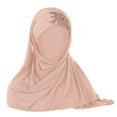 thumbnail image 2 of FUNUONY Hijab Scarf for Women 2025 Trendy Women Glitter Sequin Hijab Muslim Head Wrap Scarf Long Turban Headband Hair Cap Shawl Pink One Size, 2 of 4