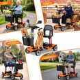 thumbnail image 5 of Havlo 4-Wheel Mobility Scooter for Seniors & Adults, 12.4-Mile Range, Removable Lithium Battery, Wider Adjustable Seat & Armrests, Foldable Electric Mobility Scooter for Everyday & Outdoor Use,Orange, 5 of 12
