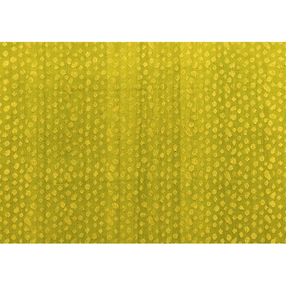 Ahgly Company Indoor Rectangle Abstract Yellow Modern Area Rugs, 5' x 7'