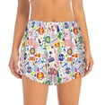 thumbnail image 4 of Lsque Retro Musi Disco Printed Women's Running Shorts with Liner Pockets,Elastic Quick Dry Workout Athletic Gym Yoga Shorts,Womens High Waist Shorts-Large, 4 of 9