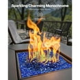 thumbnail image 2 of KFFKFF 20LBS / 9KG High-Temperature Resistant Fire Glass, 3/4-Inch Reflective & Smokeless Fireplace Rocks, Durable Glass Beads for Fire Pit Table and Landscaping, Cobalt Blue, 2 of 9