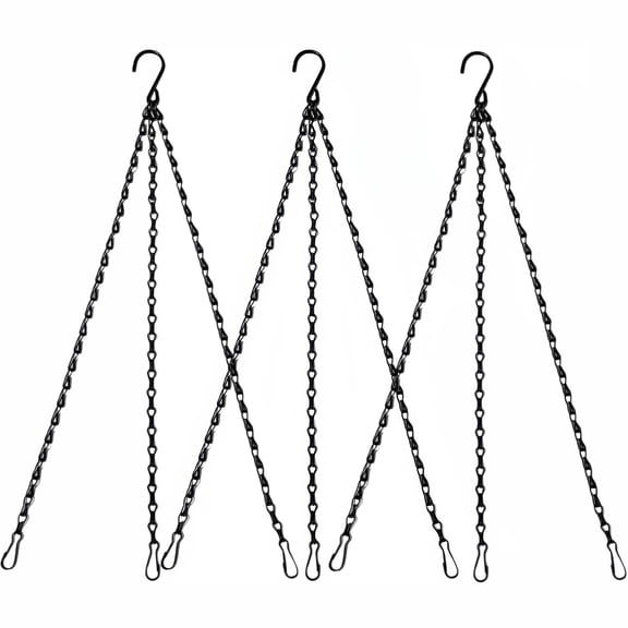 3 Pack 16 Inch Hanging Plant Chains,Sturdy Metal Replacement Flower Pot Hangers for Bird Feeders Planters Wind Chimes