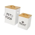 thumbnail image 4 of 2 recipientes para almacenar comida para gatos, tarros para golosinas de perros, regalo, prácticos recipientes para comida de mascotas, tarro para Blanco, 4 of 9