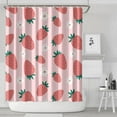 thumbnail image 2 of Sweet Kawaii Strawberry Shower Curtain Premium Fabric Machine Washable with 12 Included Hooks, 2 of 3