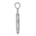 thumbnail image 2 of FB Jewels 14k White Gold Fleur de Lis Hollow Cross Charm, 2 of 4