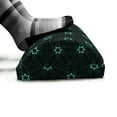 thumbnail image 5 of Stars Foot Rest, Hand Drawn Triangles and Hexagons Lines Composition Oriental Illustration, Non-Slip Backing Adjustable Ergonomic Memory Foam Leg Support for Office, Turquoise Black, by Ambesonne, 5 of 5