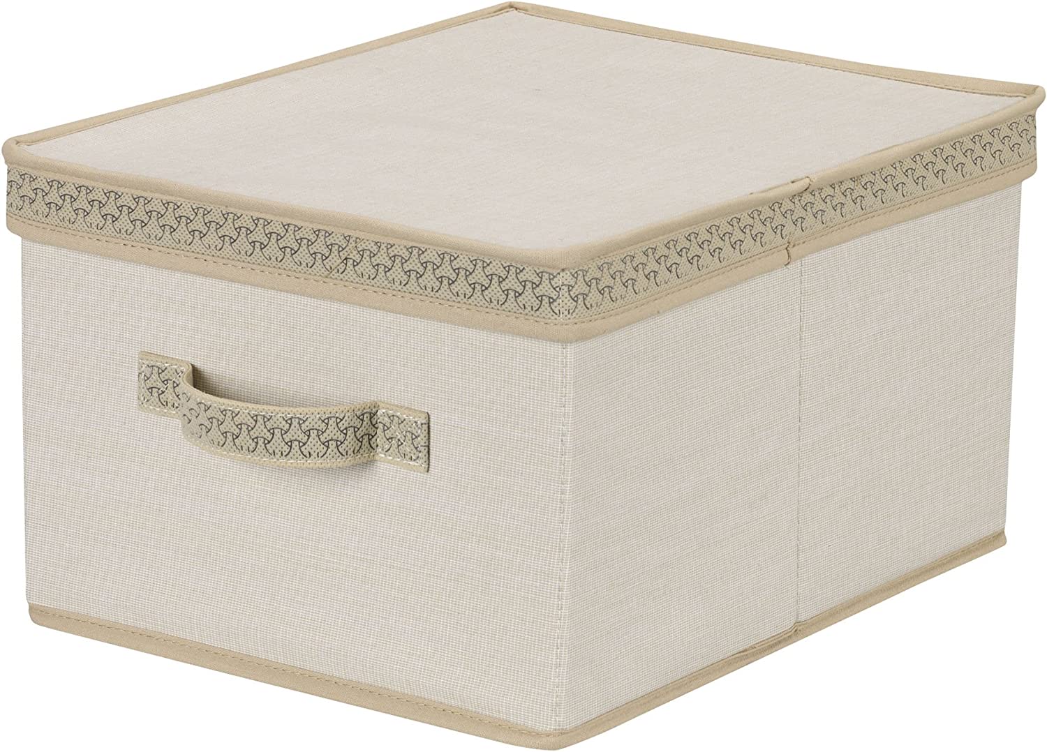 Household Essentials Large Storage Box with Decorative Trim - Walmart.com