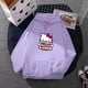 thumbnail image 4 of Sudadera con capucha de dibujos animados Sanrio Hello Kitty para mujer, sudadera de moda coreana para niñas, ropa de modelo informal de manga larga, primavera y otoño, 4 of 4