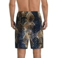 thumbnail image 3 of Easygdp Watercolor Snake Skin Men's Short Pajama Pants, Sleep Shorts, Household Pants, Casual Pants with Pockets - Large, 3 of 9