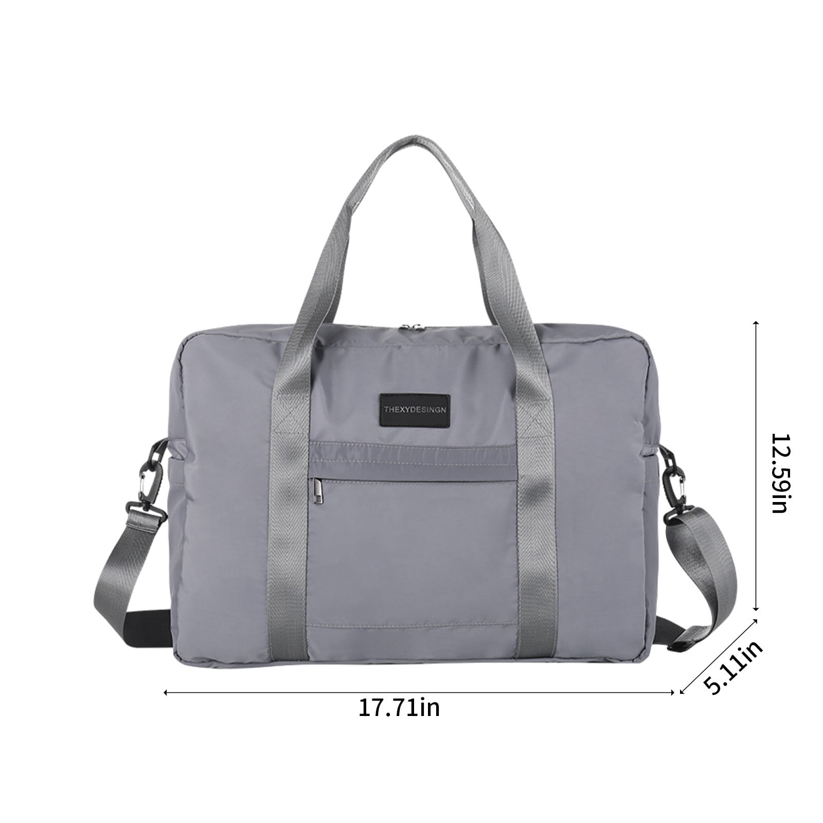 LACKUST Large Travel Tote, Expandable Gym Tote, Carry On Overnight, Trolley Sleeve, Wet Pocket, Travel Duffel Bags,Gray