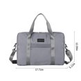 thumbnail image 3 of LACKUST Large Travel Tote, Expandable Gym Tote, Carry On Overnight, Trolley Sleeve, Wet Pocket, Travel Duffel Bags,Gray, 3 of 8