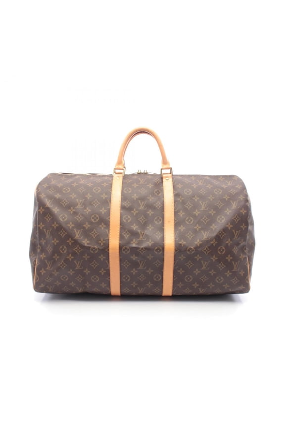Pre-Owned Louis Vuitton Keepall 55 Boston Bag, Handbag, Coated Canvas and Leather, Monogram,...