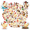 4A-50pcs, variant on 35pcs-70pcs Cartoon Chicken Stationery Stickers Cute Animal Kids Stickers Toy for Laptop Suitcase Phone