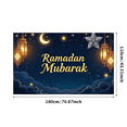 thumbnail image 5 of Ramadan Mubarak Lantern Moon Banner Decorations Backdrop Celebrations Festival Event Party Supplies Home Decor, 5 of 7