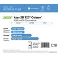 thumbnail image 3 of Acer Chromebook 317 CB317-1H - Intel Celeron - N4500 / up to 2.8 GHz - ChromeOS - UHD Graphics - 4 GB RAM - 64 GB eMMC - 17.3" IPS 1920 x 1080 (Full HD) - Wi-Fi 6 - sparkly silver - kbd: US, 3 of 12