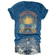 thumbnail image 2 of QHWAUAKFBN Womens T Shirts Graphic Here Comes The Sun Graphic Tees Retro Vintage Hippie Tshirts Top, 2 of 5