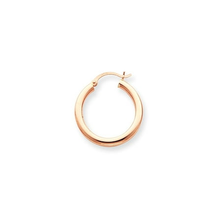 14kt Rose Gold 3mm Hoop Earrings Ear Hoops Set Round Classic Fine Jewelry Ideal Gifts For Women Gift Set From Heart