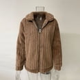 thumbnail image 5 of Women's Full Zip Long Sleeve Lapel Fleece Jacket, 5 of 9